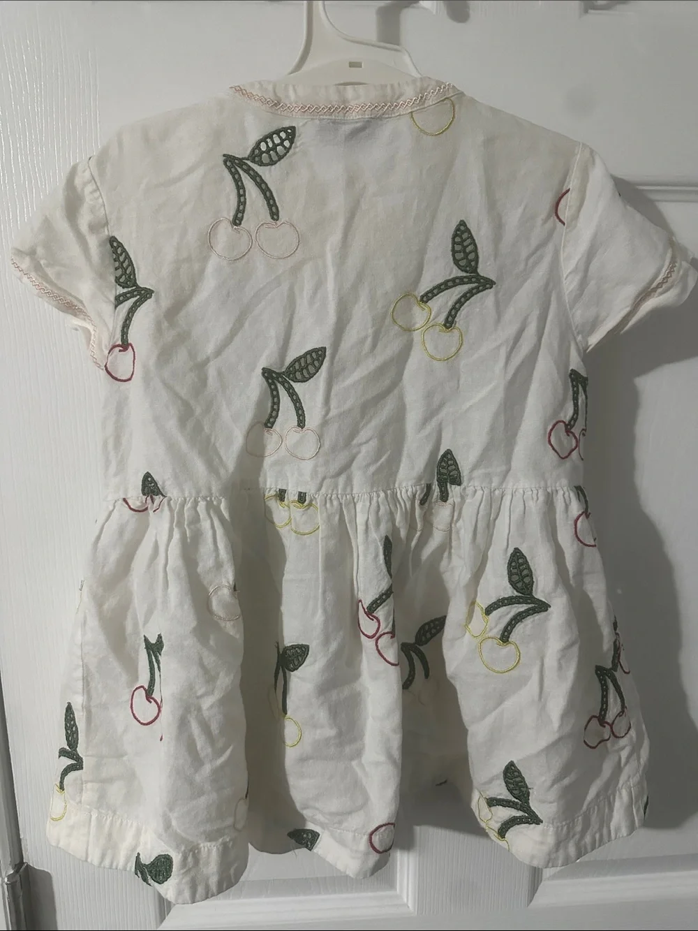 Stella McCartney White Cherry Embroidered Dress